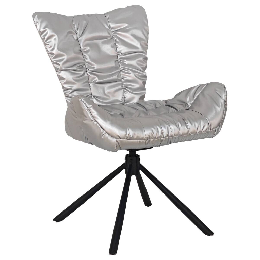 Drehstuhl Brest silber Kunstleder Nylon B/T: ca. 67x65 cm