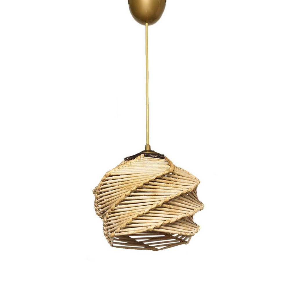 Opviq Pendelleuchte Primante beige gold B/H/T/L/D: ca. 20x75x20x20x20 cm E27 1 Brennstellen