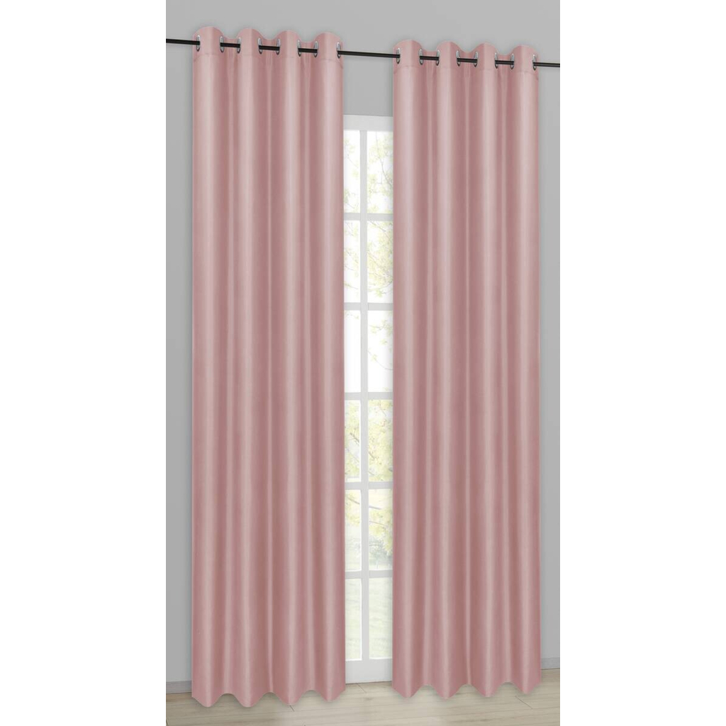 POCOline Ösenvorhang Barnaby pink B/L: ca. 140x235 cm