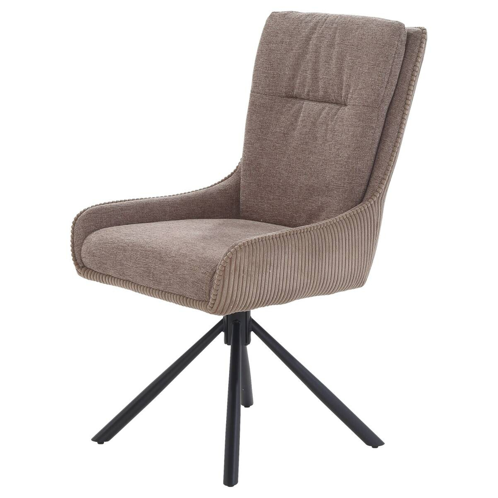 Drehstuhl  taupe Webstoff B/H/T: ca. 56x98x65 cm