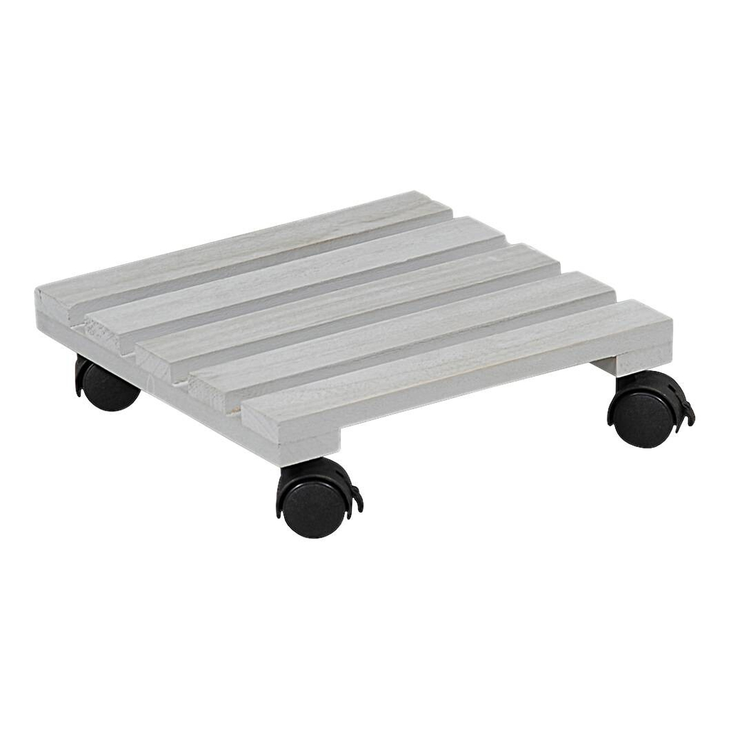 Kesper Pflanzenroller grau Holz B/L: ca. 30x30 cm