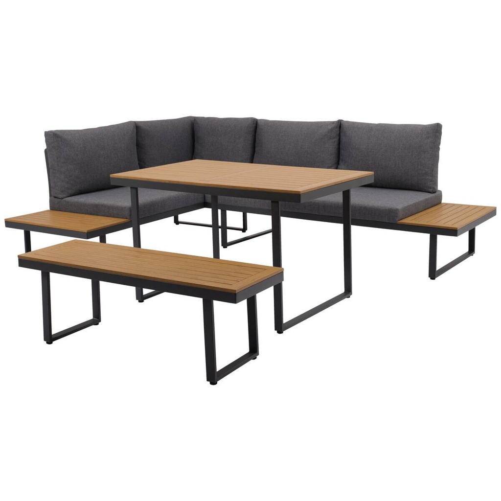 Loungeset Sevilla anthrazit Aluminium