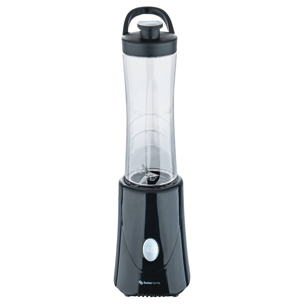 SWISS HOME Reise-Blender schwarz Edelstahl B/H/L: ca. 12x24,5x20,5 cm