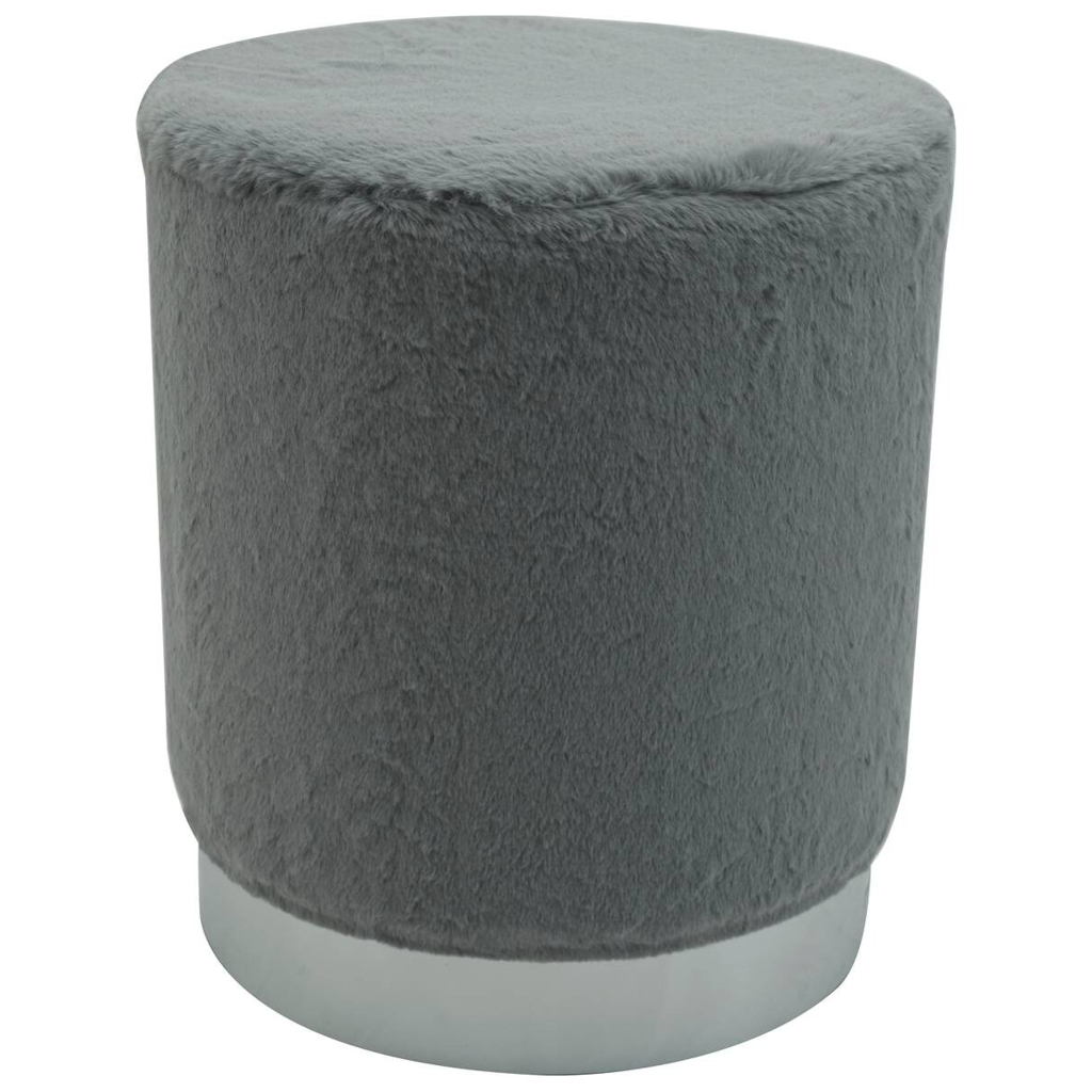 Sitzhocker grau H/D: ca. 42x36 cm