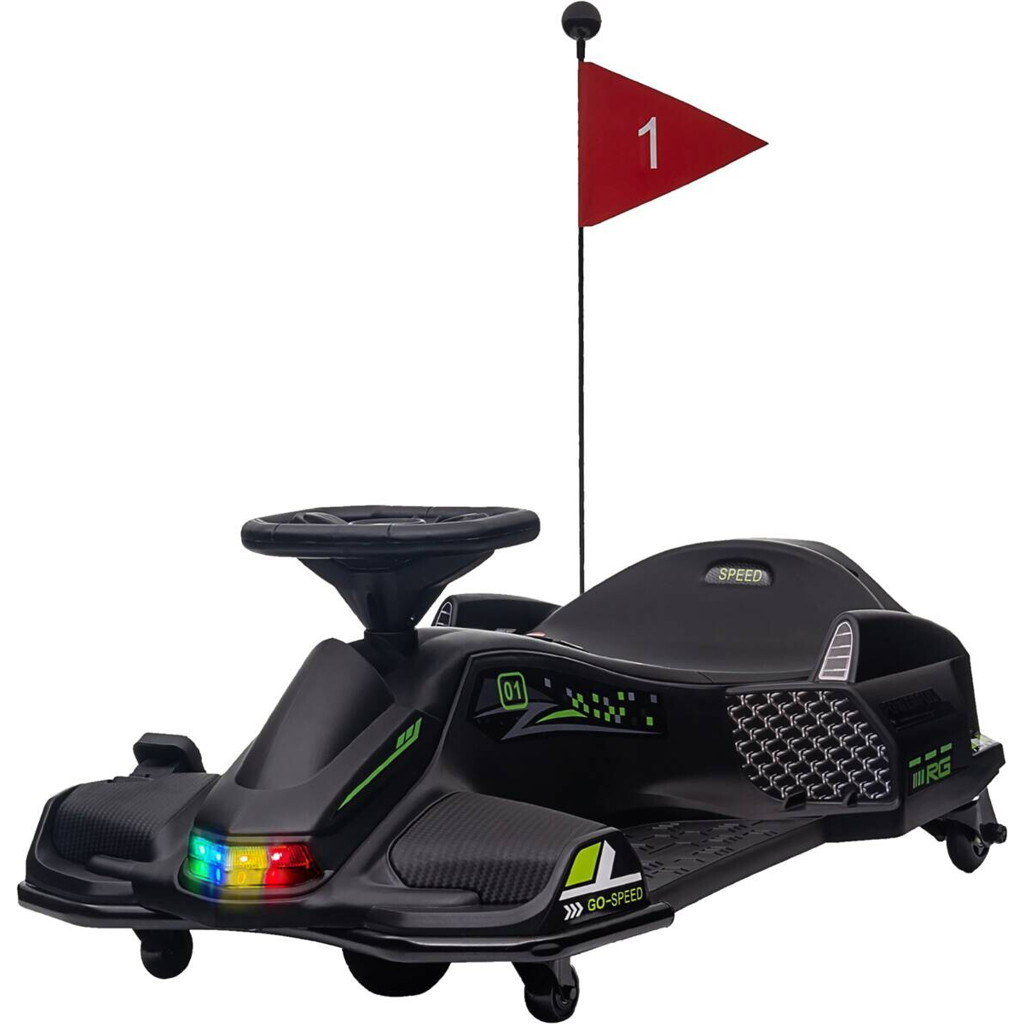 HOMCOM Kinder Elektro Gokart schwarz B/H/L: ca. 53x99x90 cm