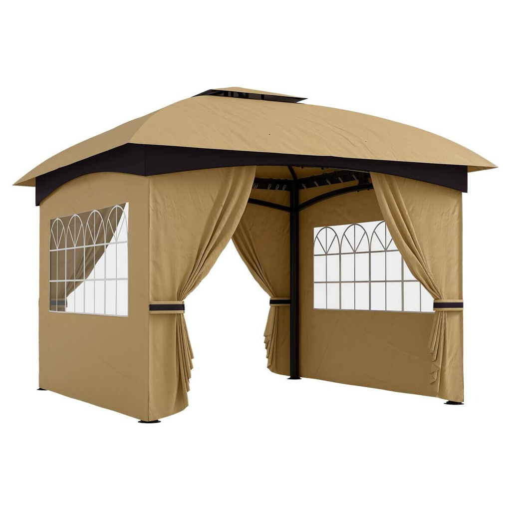Outsunny Pavillon beige Polyester B/H/L: ca. 335x285x335 cm