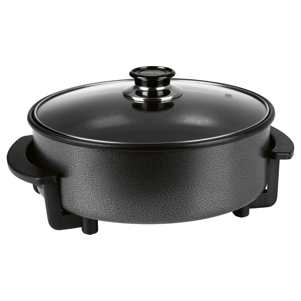 GOURMETmaxx Elektrische Party-Pfanne schwarz Edelstahl B/H/L: ca. 14,5x36x34,5 cm
