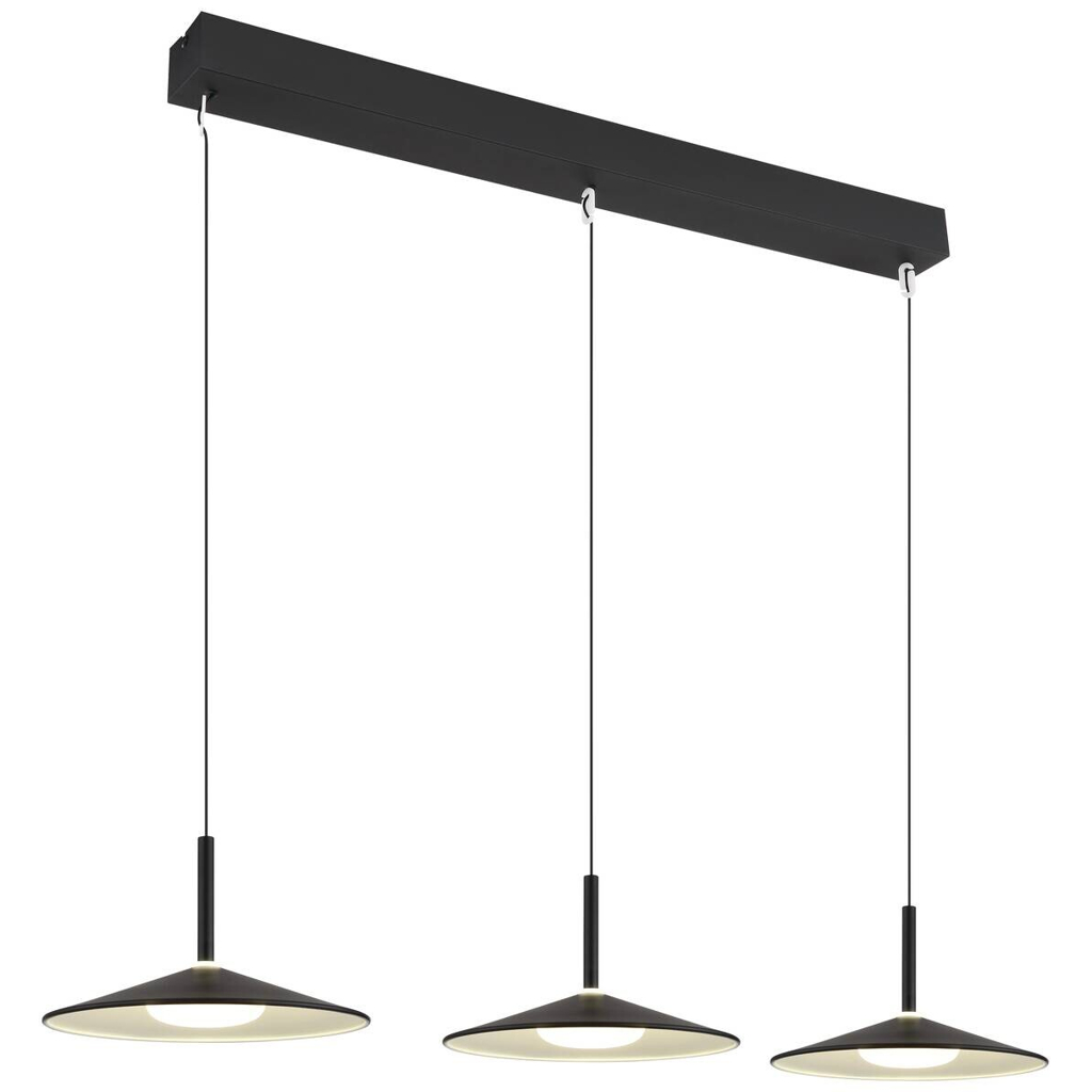 GLOBO Pendelleuchte mattschwarz Metall B/H/T/L: ca. 25x180x95x95 cm 1 Brennstellen