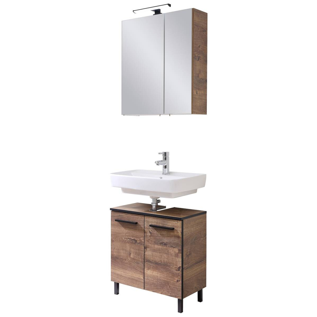 Badezimmer-Set Quickset 374 Eiche Ribeck Nachbildung B/H/T: ca. 60x200x33 cm