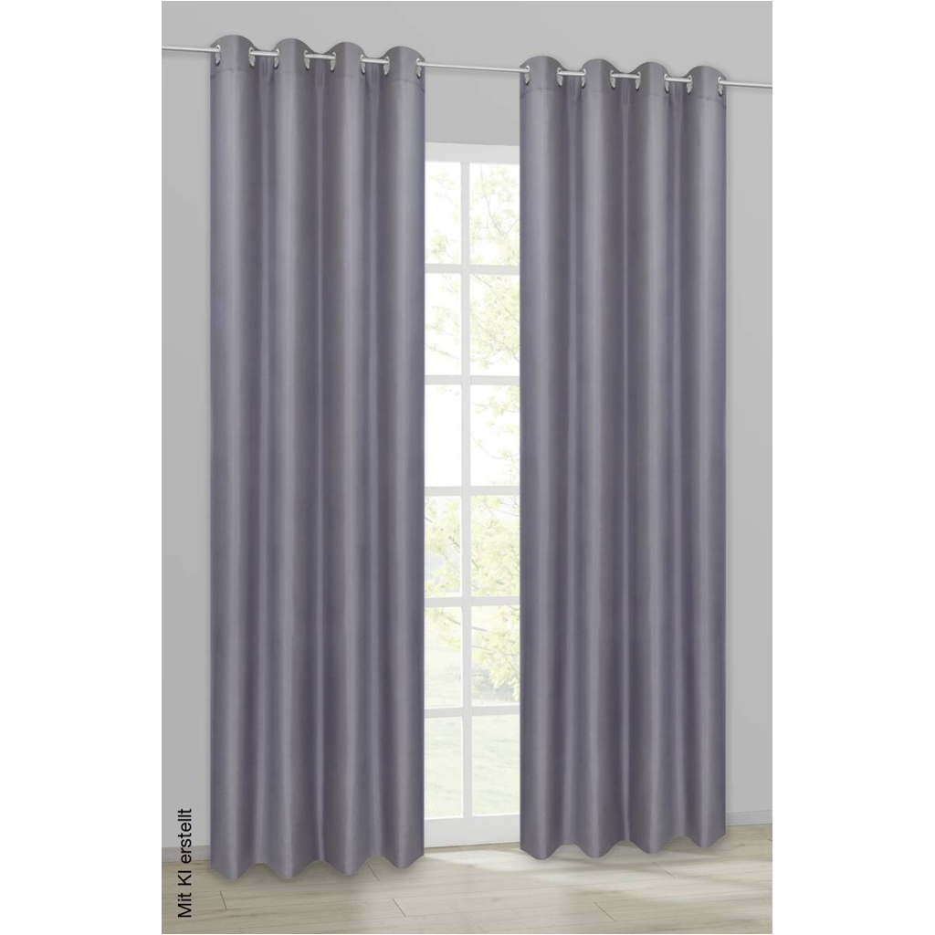 ACUS design collection Ösenvorhang Barnaby grau B/L: ca. 140x235 cm