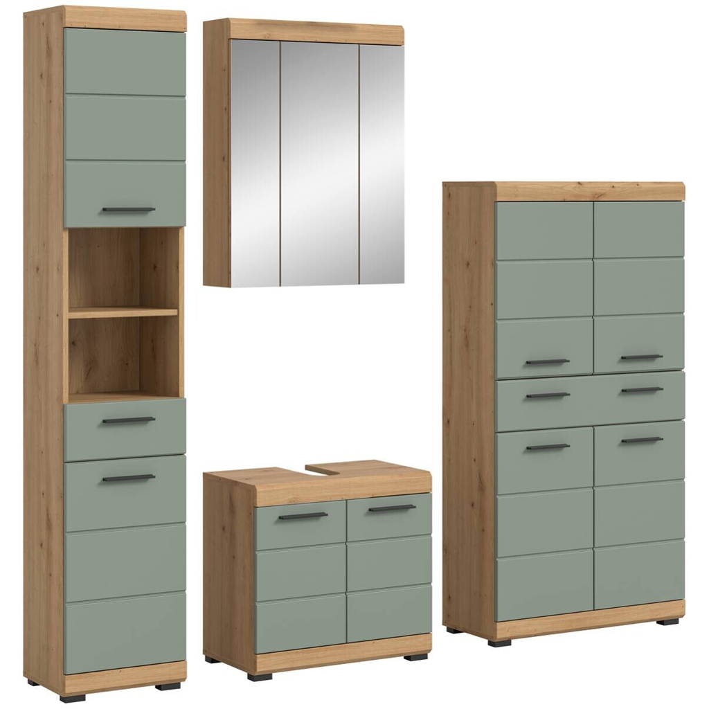 Badezimmer-Set Scout Eiche Artisan Nachbildung salbei Nachbildung B/H/T: ca. 186x191x34 cm