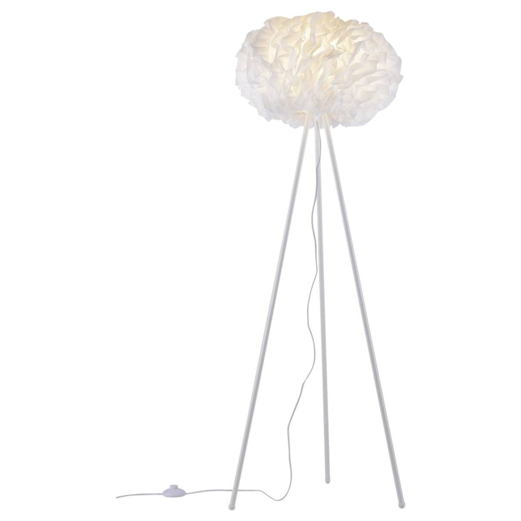 Just Light Stehlampe PN11212-16 Naomi weiß Eisen Kunststoff Stoff H/D: ca. 140x47 cm E27 1 Brennstellen