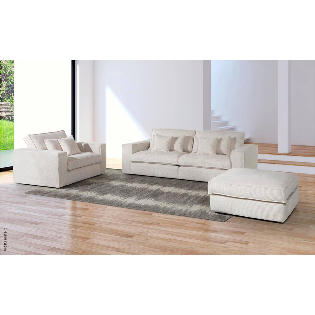 Sofa Marlon beige Microfaser B/H/T: ca. 248x90x110 cm