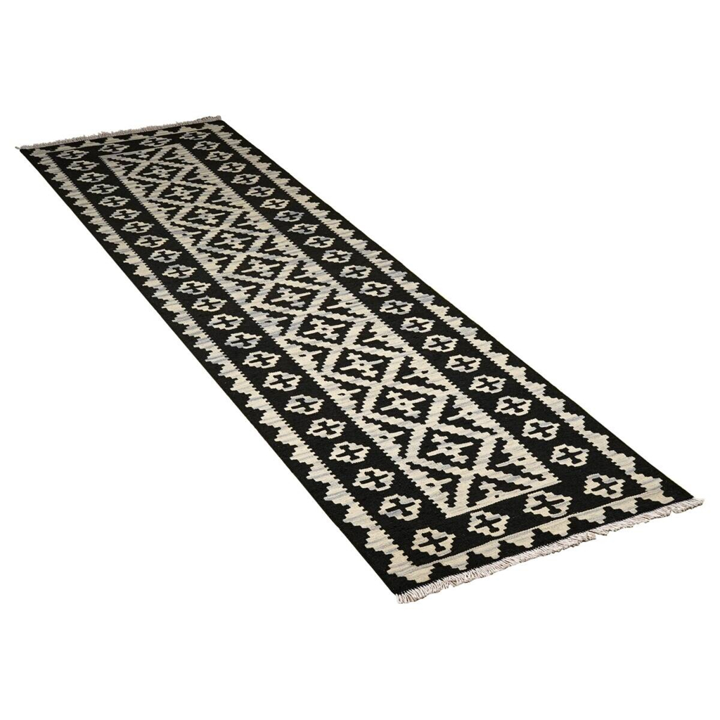 PersaTepp Teppich Kelim Gashgai schwarz B/H/L: ca. 83x1x293 cm