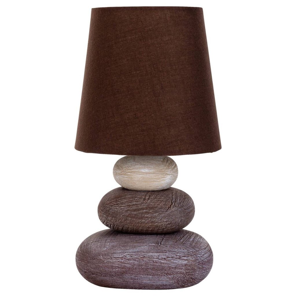 Näve Leuchten Tischleuchte 3045214 braun Keramik B/H/T: ca. 16x31x16 cm E14 1 Brennstellen