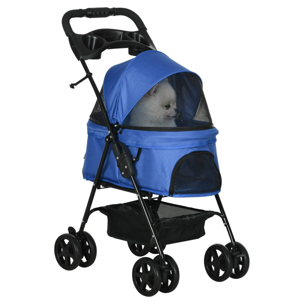 PawHut Hunde-Zubehör blau Edelstahl B/H/L: ca. 45x67x96 cm