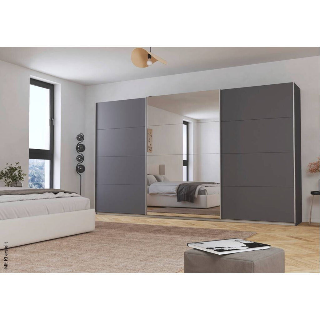 Kleiderschrank Kulmbach grau B/H/T: ca. 360x210x62 cm
