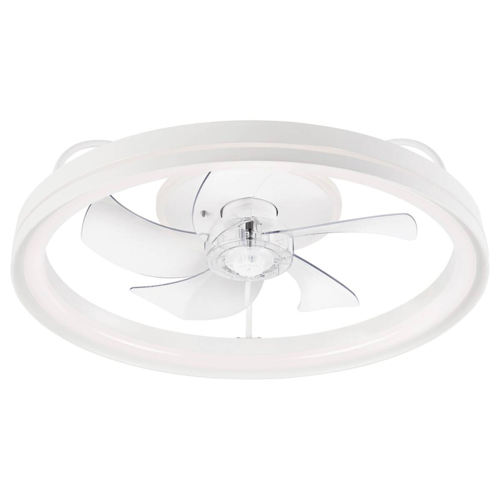 Lamkur LED-Deckenventilator Falco weiß H/L: ca. 17x50 cm 4 Brennstellen
