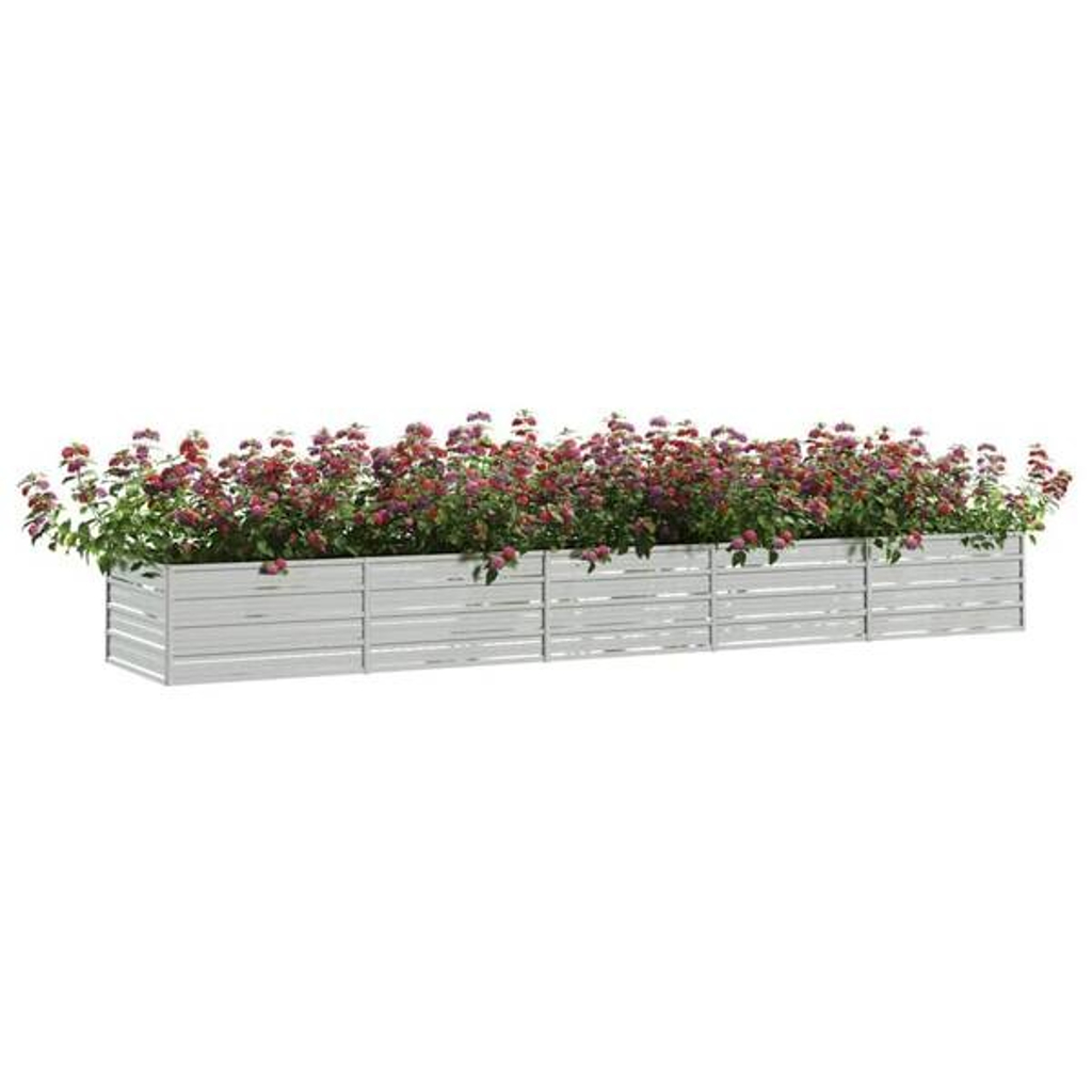 Garten-Hochbeet silber Stahl B/H/L: ca. 80x45x400 cm