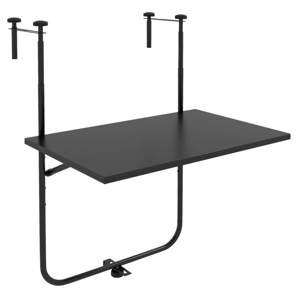Outsunny Balkontisch schwarz Polypropylen B/H/L: ca. 60x62x85,5 cm