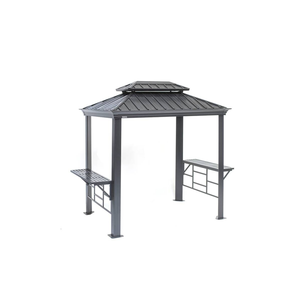 Sojag Pavillon Messina BBQ anthrazit Stahl B/H/L: ca. 292x262x179 cm
