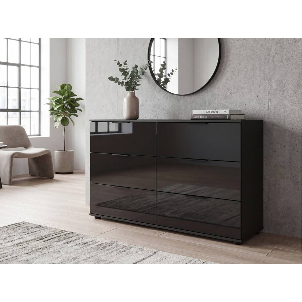 Schubkastenkommode Saigon Graphit B/H/T: ca. 130x83x41 cm