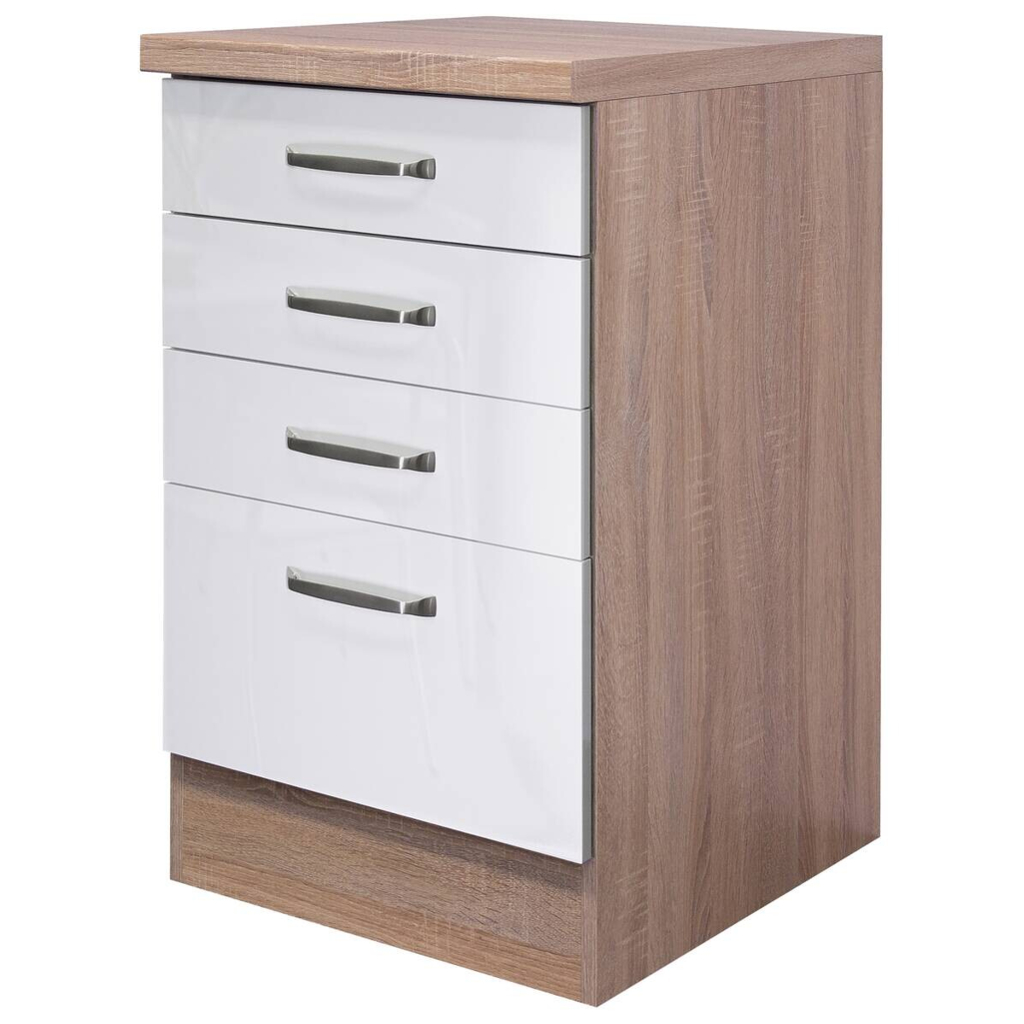 Schubkastenschrank Valero weiß Hochglanz B/H/T: ca. 50x86x60 cm