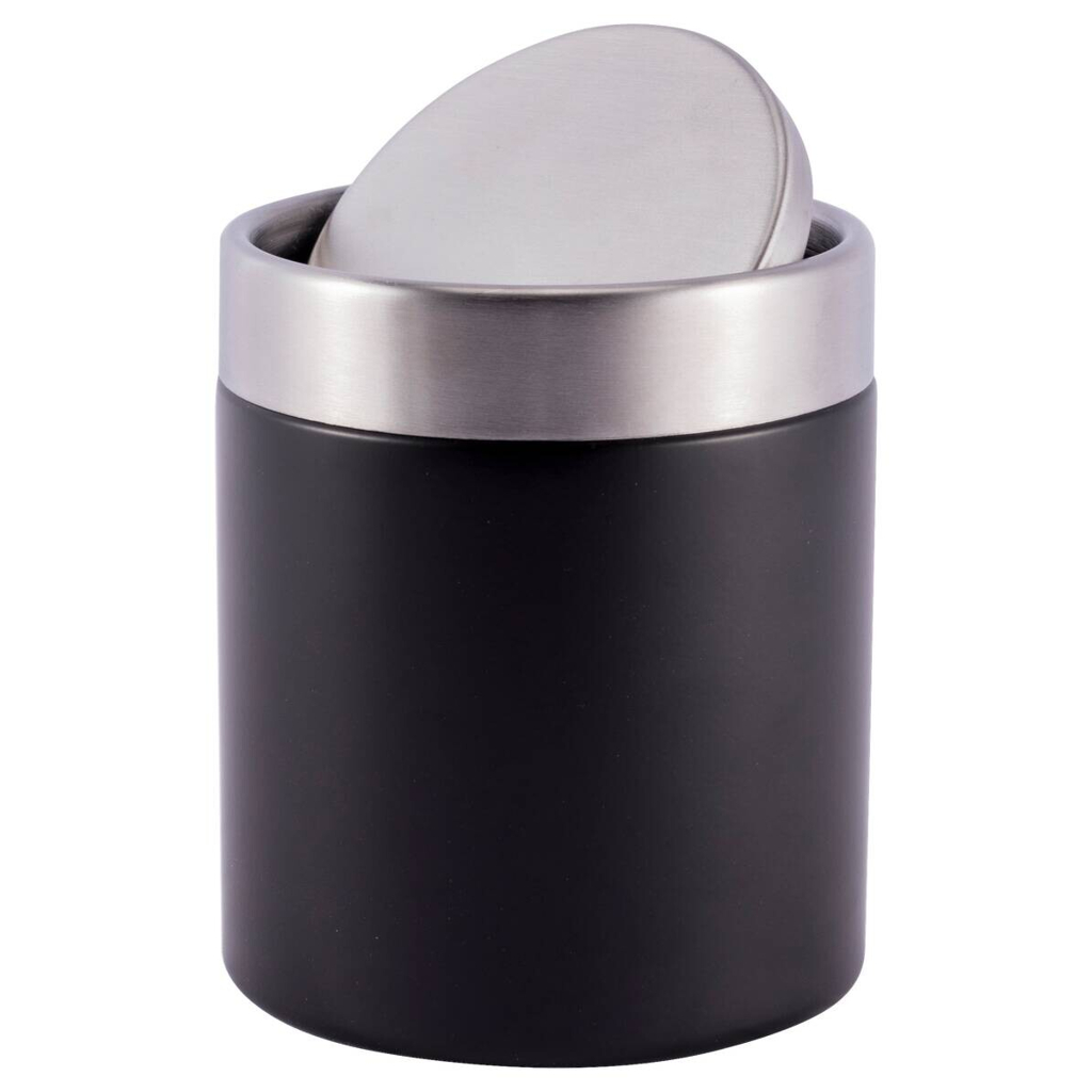 Kosmetikeimer schwarz Edelstahl ca. 1,58 l