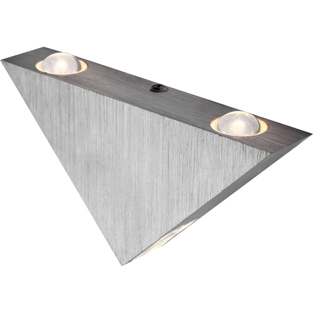 GLOBO LED-Wandleuchte silber Aluminium B/H: ca. 16,5x9 cm