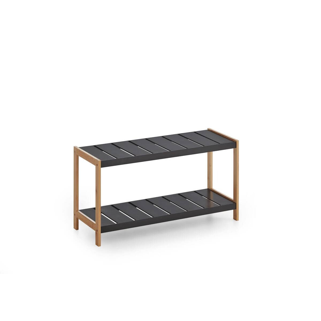 Schuhregal natur schwarz B/H/T: ca. 70x36x26 cm