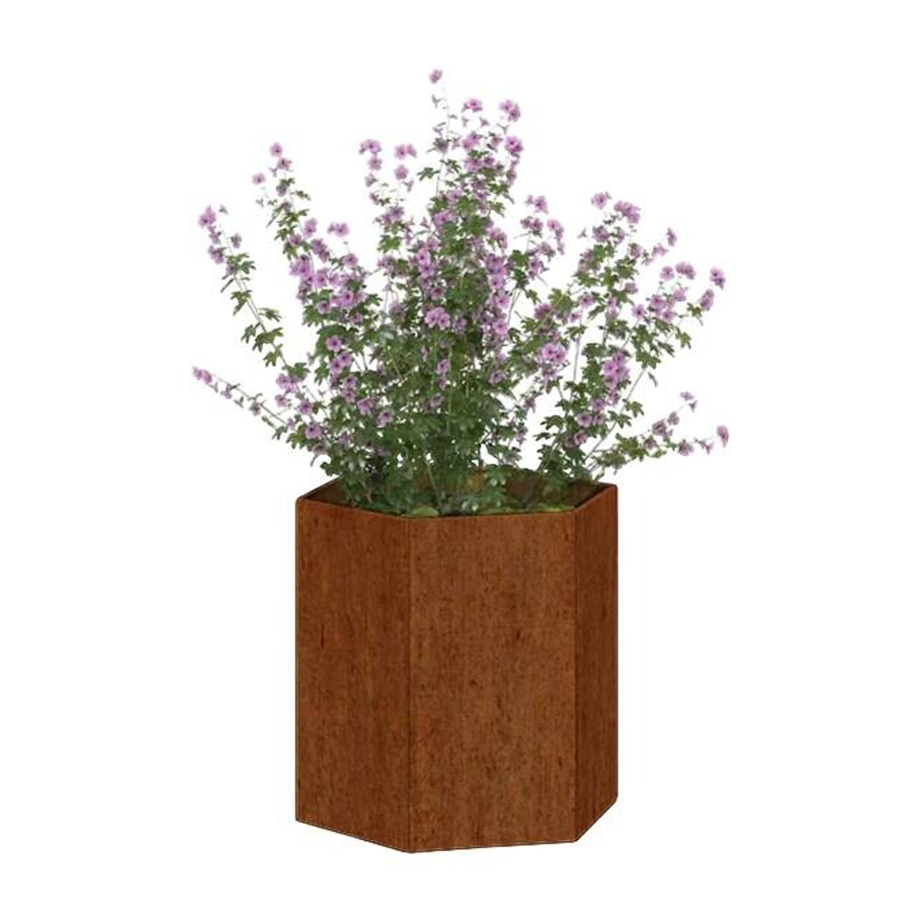 vidaXL Pflanzkübel braun Stahl B/H/L: ca. 40x45x40 cm