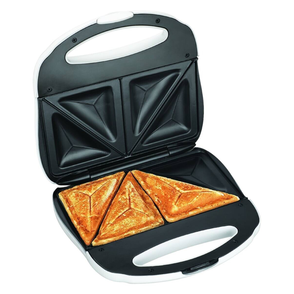 Elta Sandwichtoaster ST-101 weiß Edelstahl Kunststoff B/H/T: ca. 24x7x23 cm 600287100