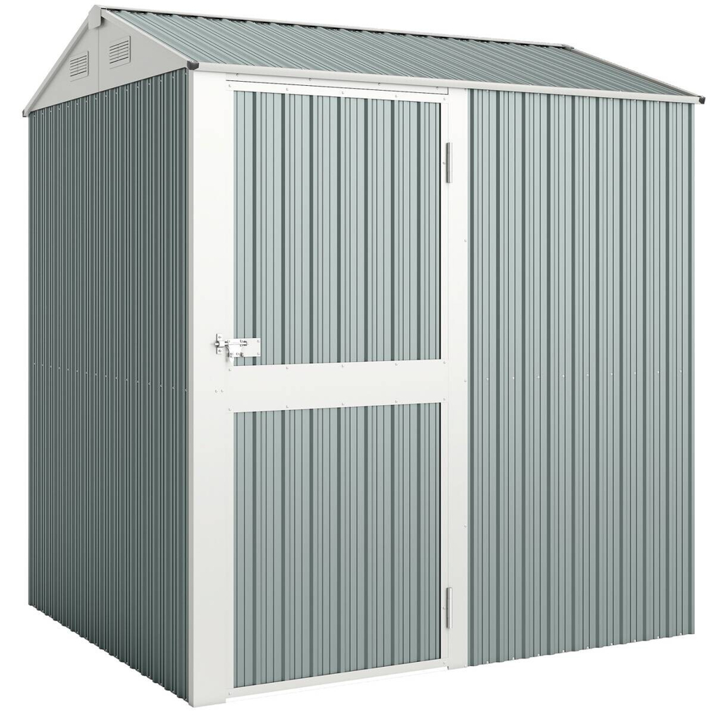Outsunny Geräteschuppen hellgrau B/H/T/L: ca. 177x236x177x209 cm