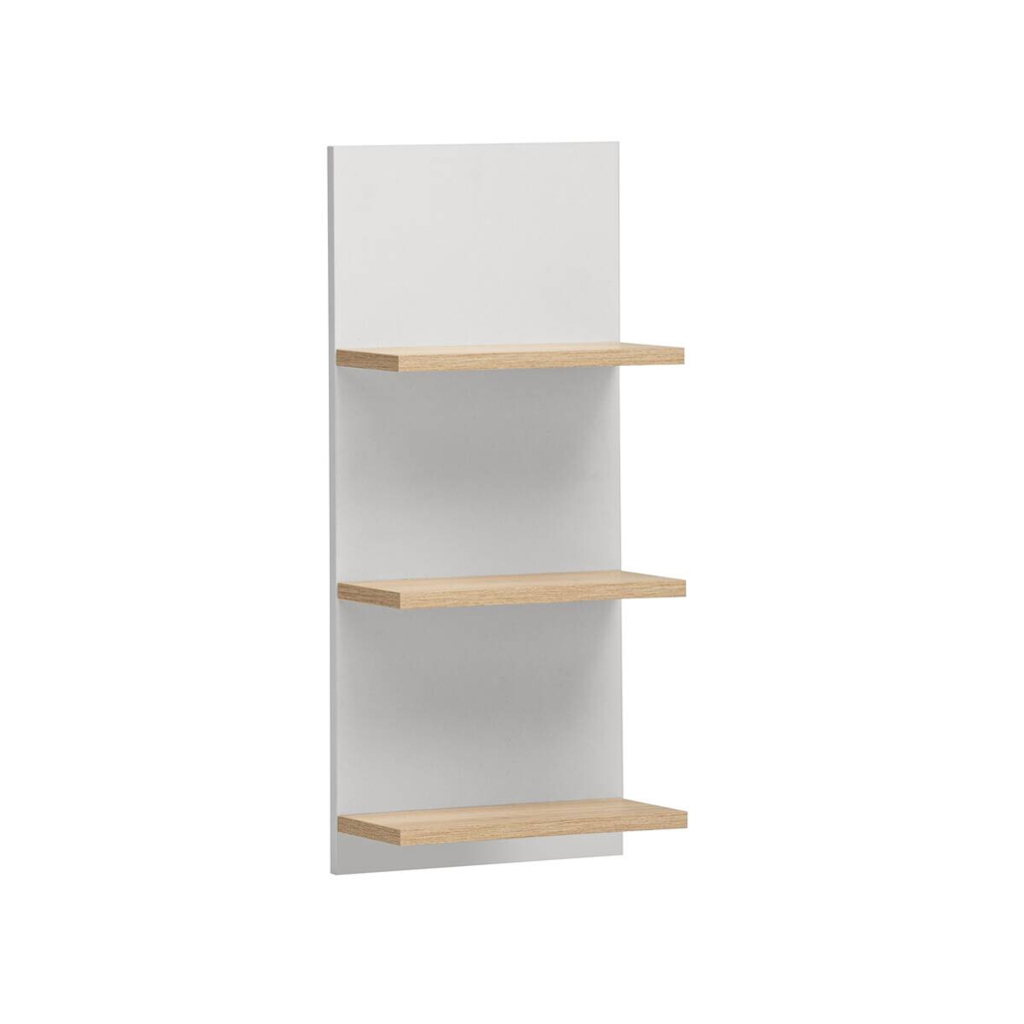 Regal Emmik weiß matt Eiche Eiche weiß Nachbildung B/H/T: ca. 30,3x70,2x17,45 cm