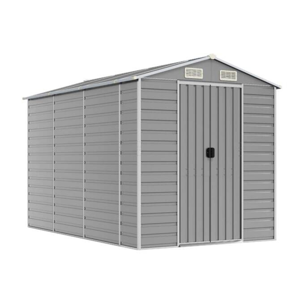 vidaXL Gartenhaus grau B/H/T: ca. 191x198x300 cm