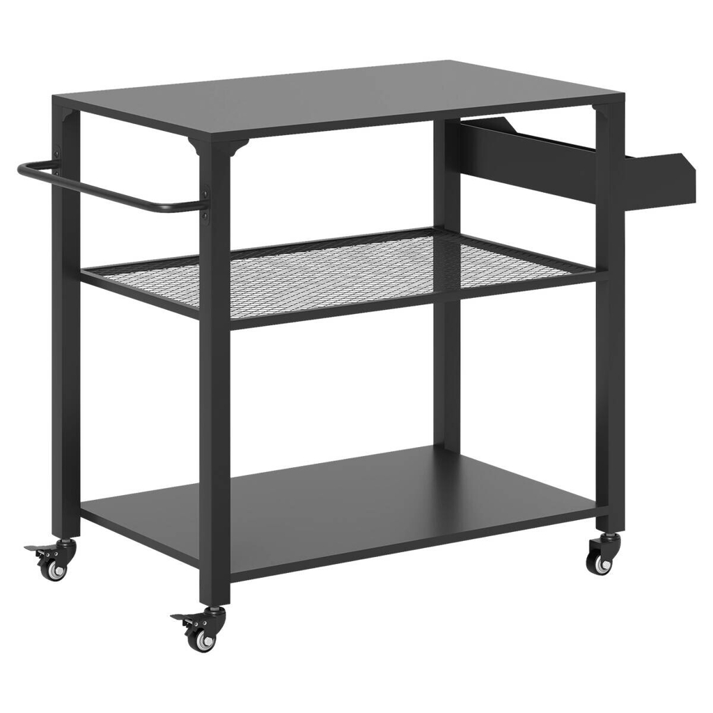 Outsunny Grillwagen Metall B/H/L: ca. 50x79x105 cm