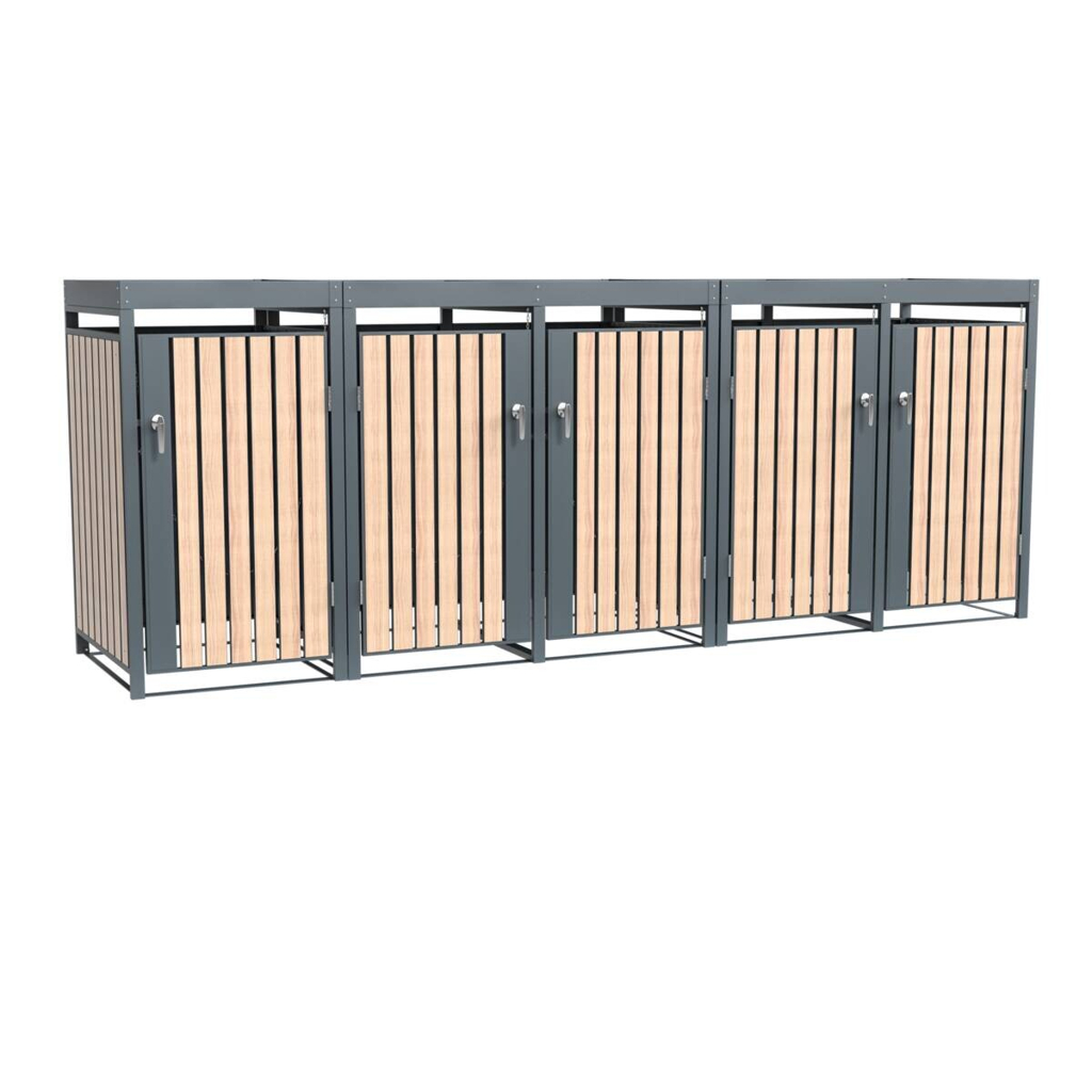 Westmann Mülltonnenbox Planta braun B/H/L: ca. 332x124x84 cm