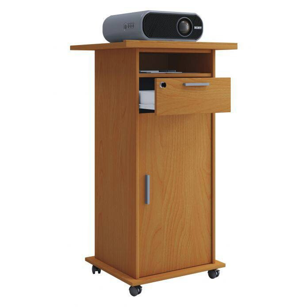 VCM Beamer-Stand Rollwagen Schublade buche