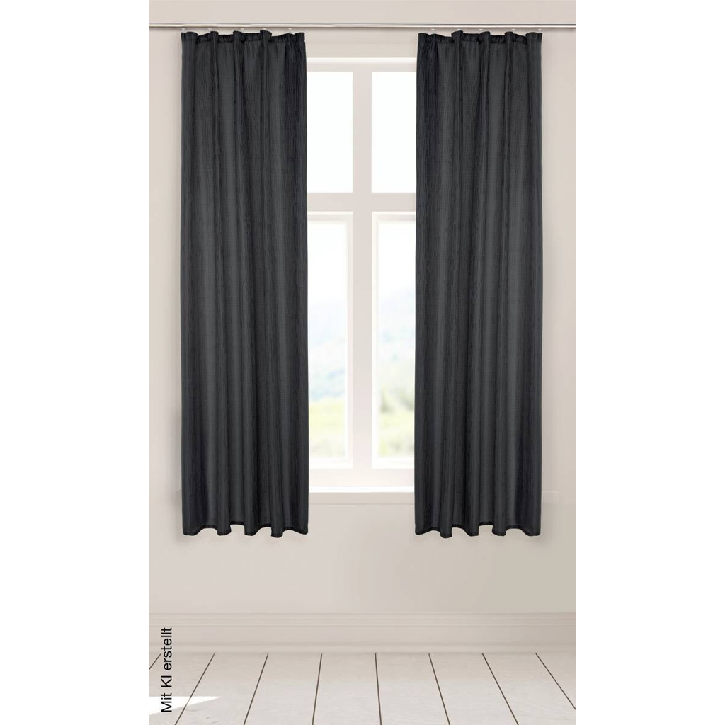 silver edition Dekovorhang Tessin schwarz B/L: ca. 140x175 cm
