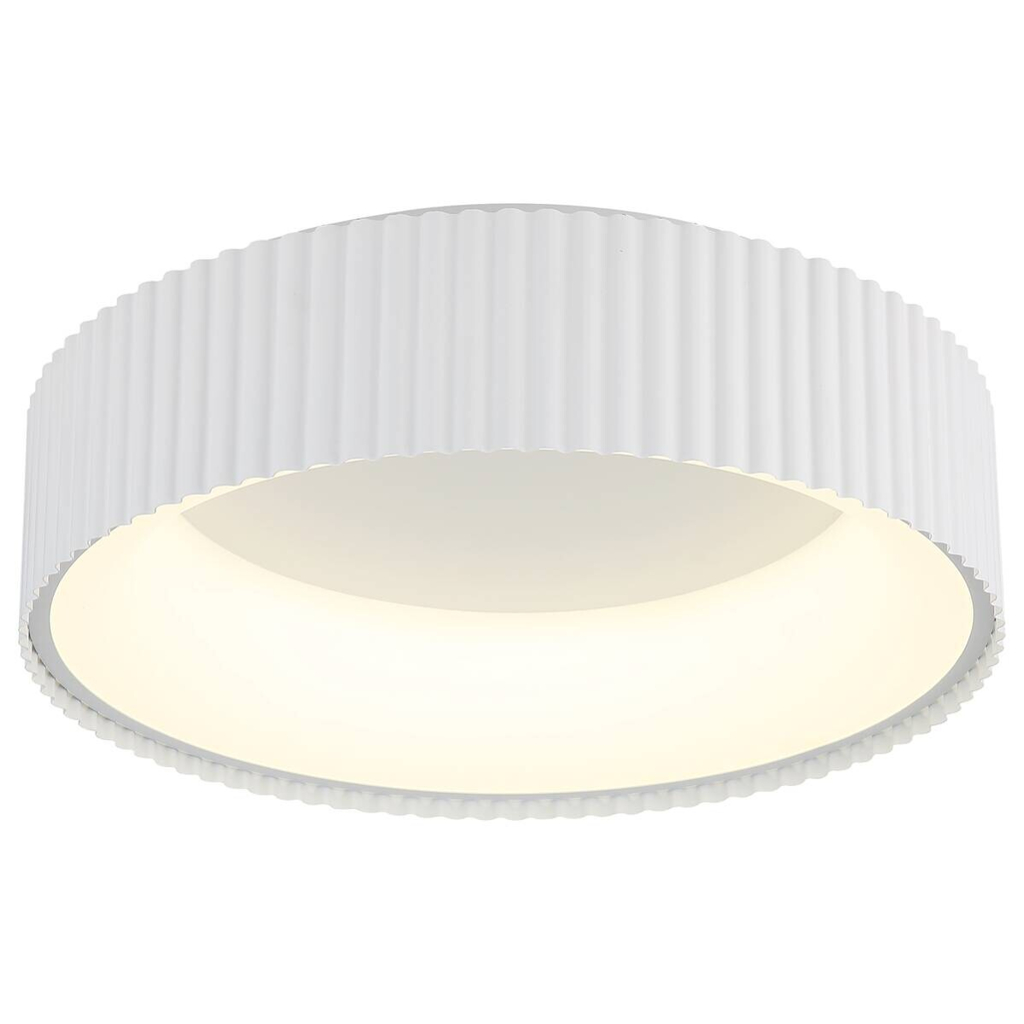 GLOBO LED-Deckenleuchte Opal weiß Metall Acryl H/D: ca. 13x46 cm 1 Brennstellen
