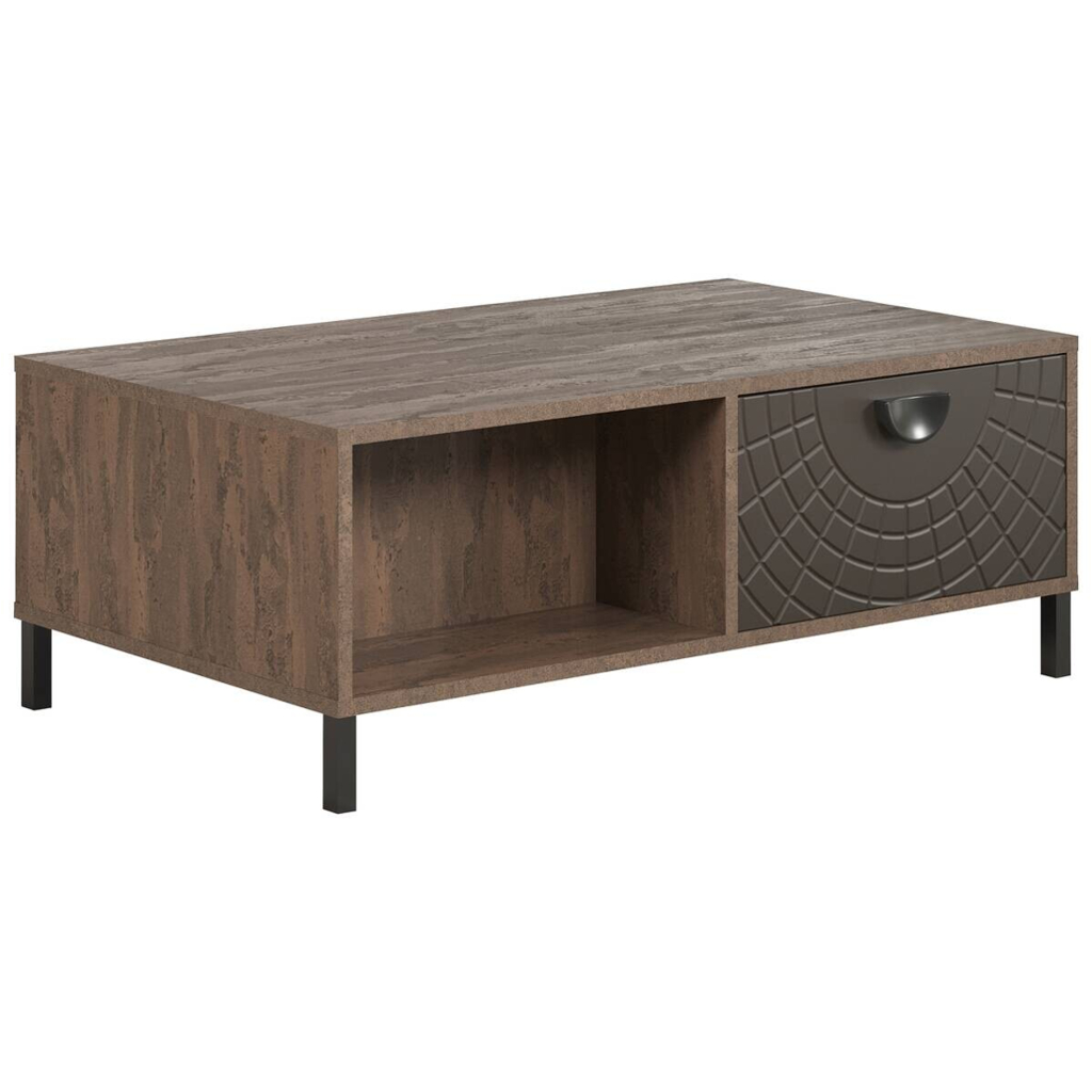 Couchtisch Fusion Eiche dunkel Nachbildung bronze Optik B/H/T: ca. 110x37x60 cm