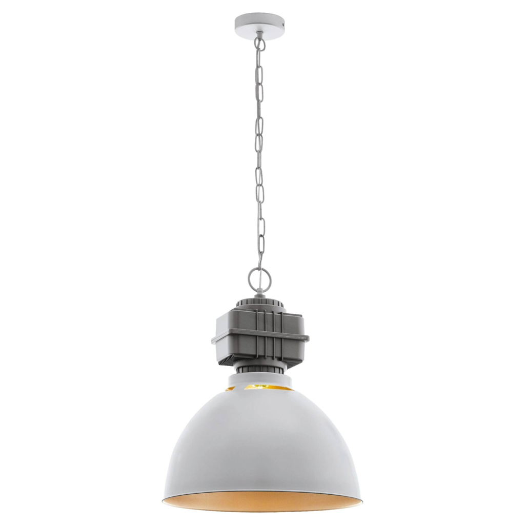 Eglo Pendelleuchte Rockingham grau roségold Stahl B/H/L: ca. 46x110x46 cm E27 1 Brennstellen