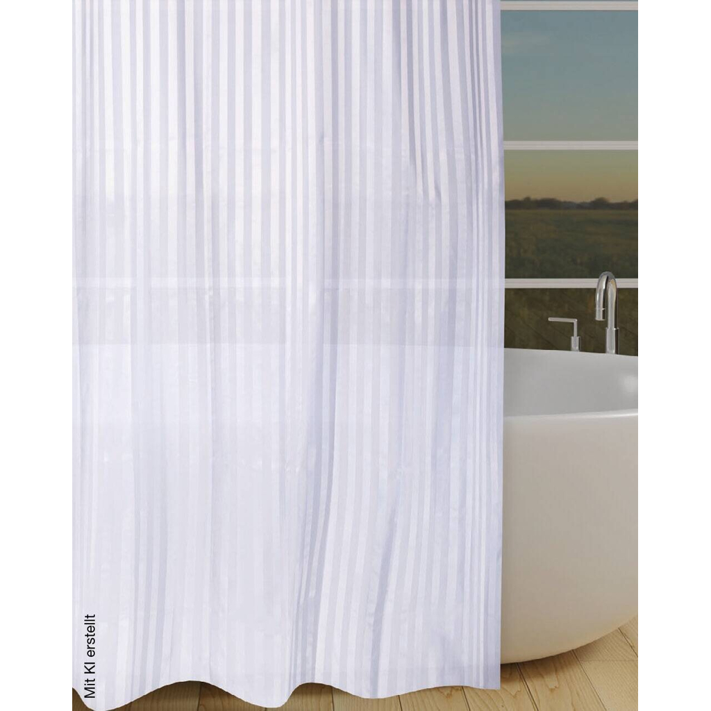 Acus Duschvorhang Hilton weiß Polyester B/L: ca. 180x200 cm