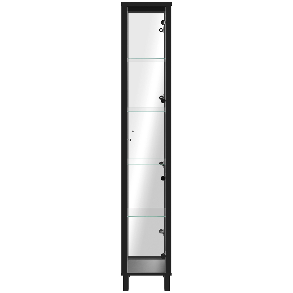 Vitrine Albi schwarz B/H/T: ca. 33x189x33 cm