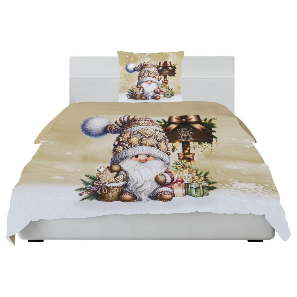 Microfaser Wende Bettwäsche Fleece gold Polyester B/L: ca. 135x200 cm