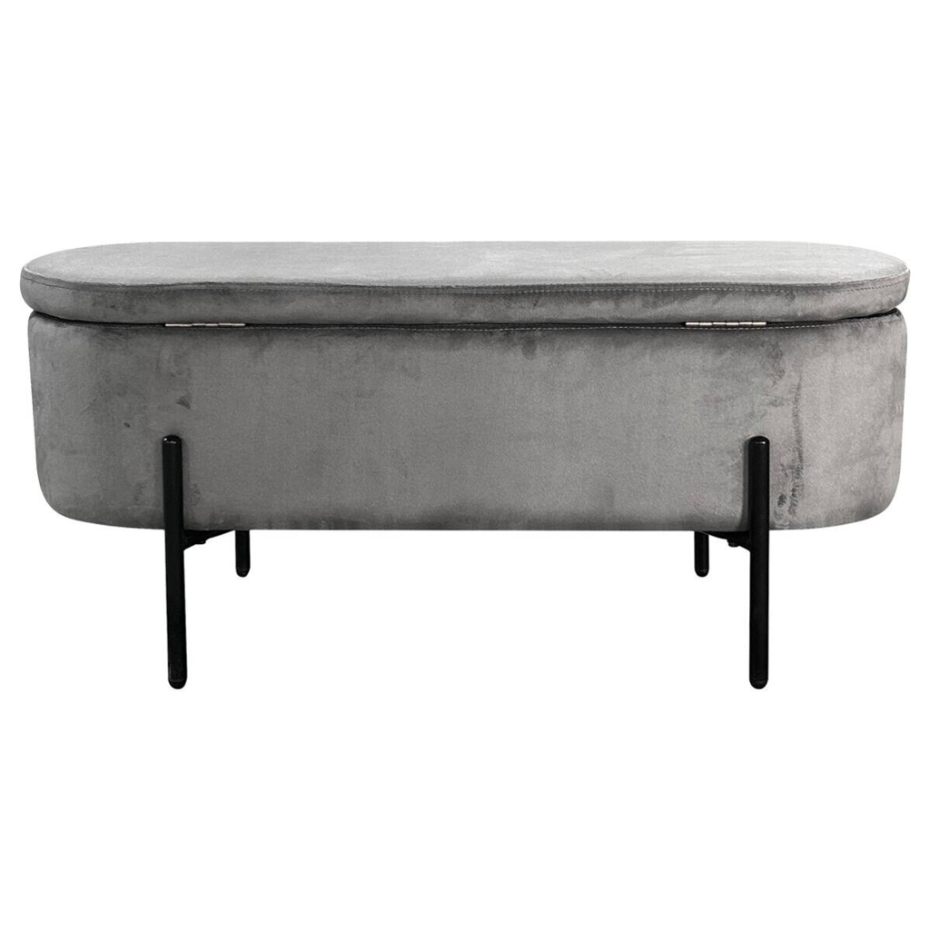 Truhe NOVA grau B/H/T: ca. 95x42x37,5 cm