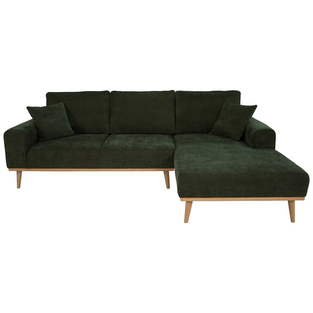 Ecksofa grün Microfaser B/H/T: ca. 259x90x191 cm