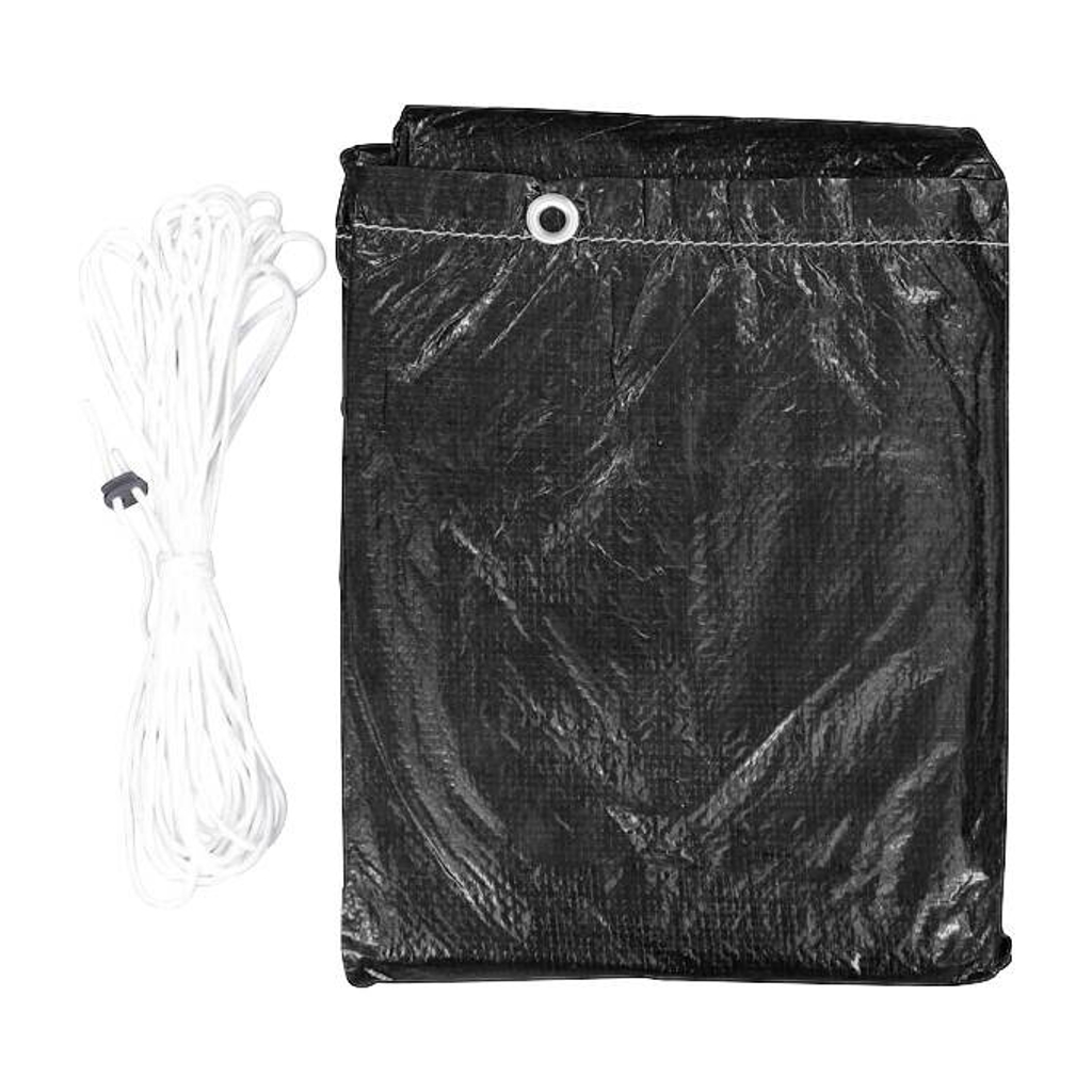 vidaXL Gartenmöbel-Abdeckung schwarz Kunststoff B/H/L: ca. 225x90x143 cm