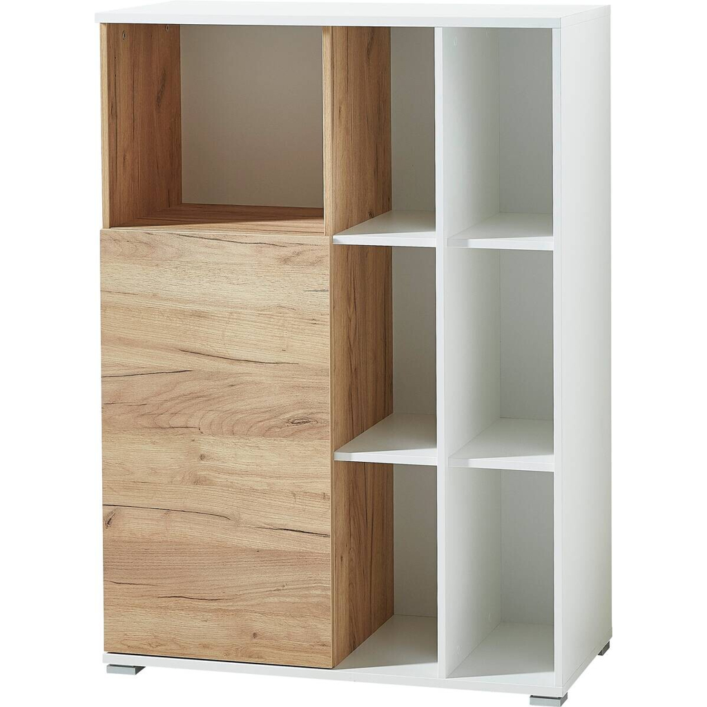 Aktenschrank 4195-513 weiß Eiche Navarra Nachbildung B/H/T: ca. 85x120x40 cm