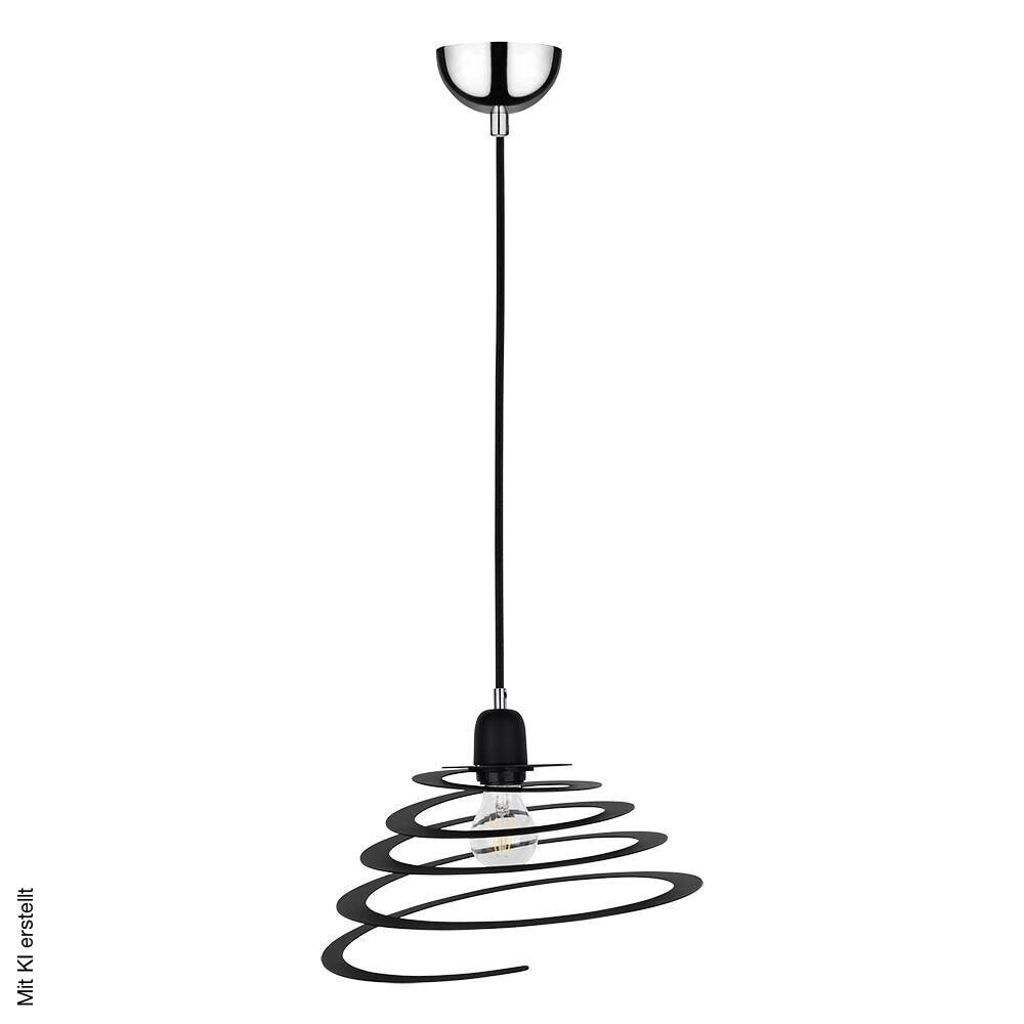 SPOT Light Pendelleuchte Komet schwarz Chrom Metall B/H: ca. 35x120 cm E27 1 Brennstellen